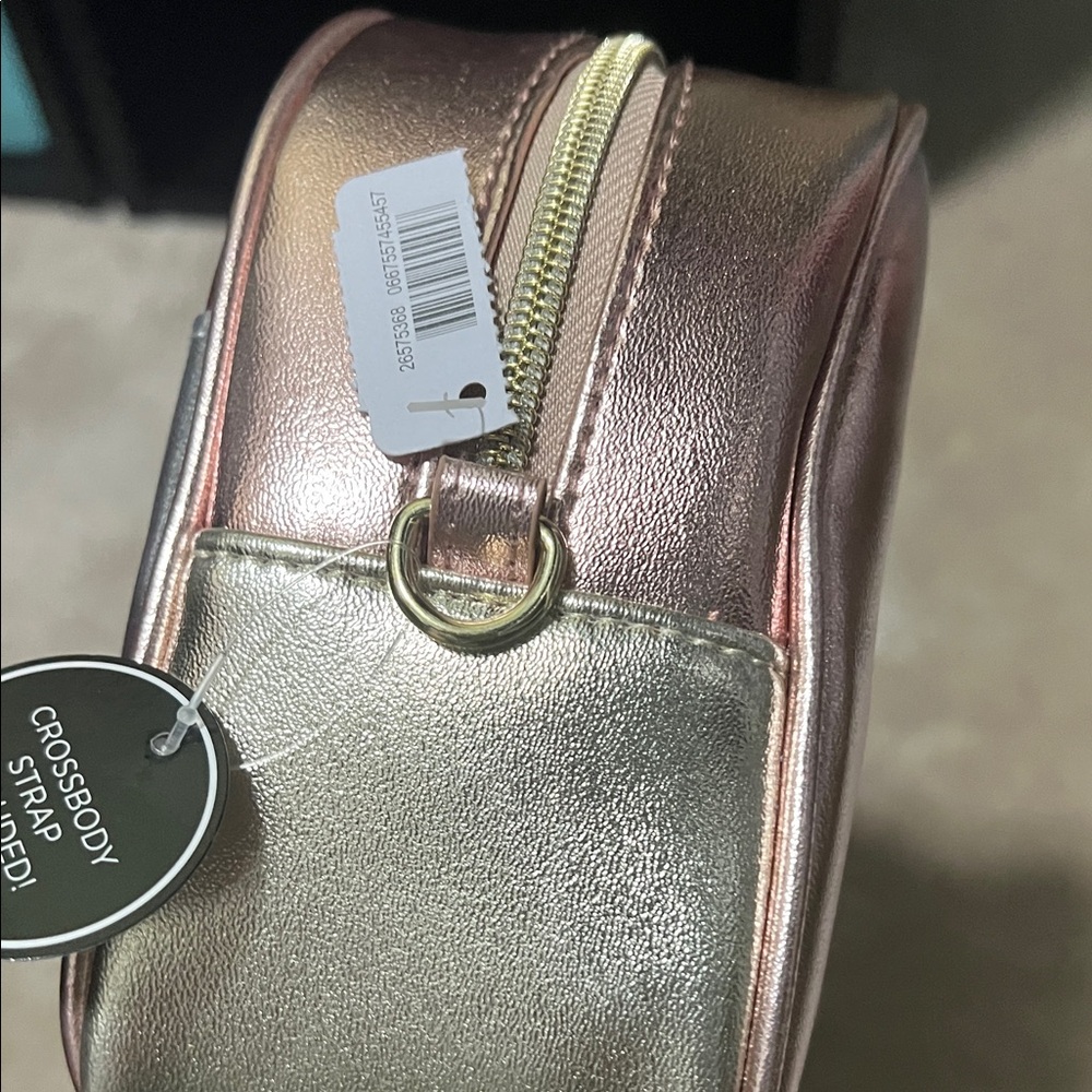 NWT Bath & Body Works Rose Gold and Silver Mini Backpack Crossbody - Picture 6 of 7